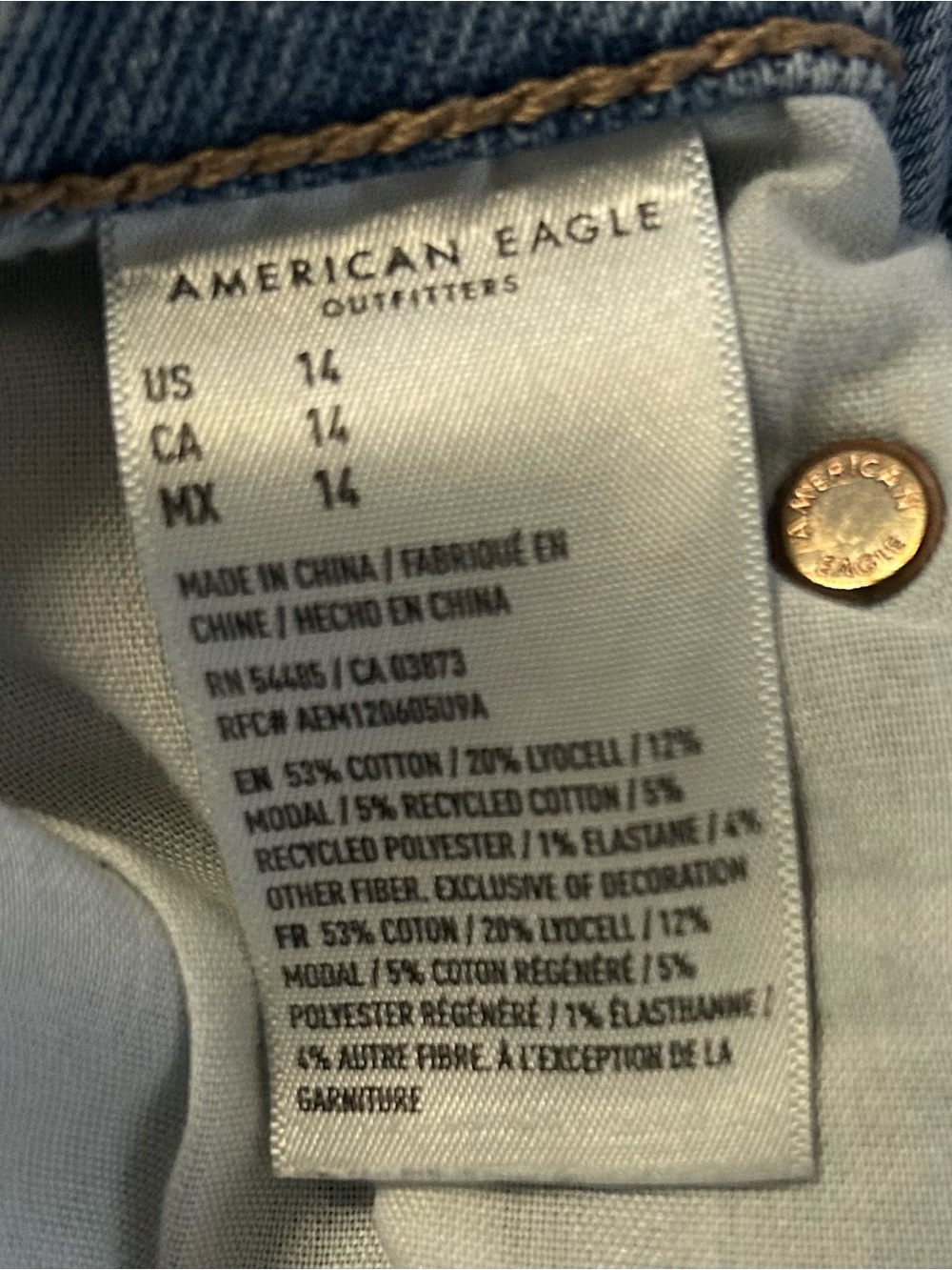 American Eagle Outfitters Light Blue Denim Frayed Hem Shorts - Picture 3 of 6